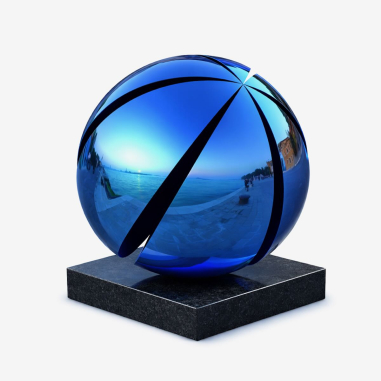 Blue Grooved Ball